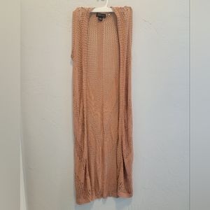 Dusty rose long cardigan/duster